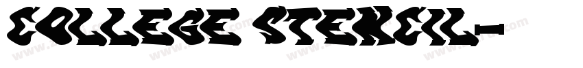 College Stencil字体转换